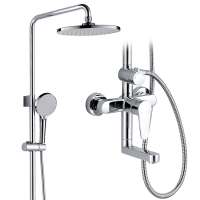 made in china high quality exposed single handle brass rain shower set