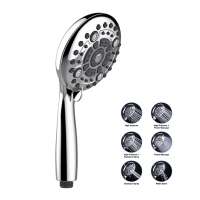 Chrome Plated Water Saving Power ABS Plastic Hand Held Shower